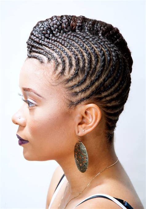 For creating soft two cornrows for natural hair, a headband style would be perfect. . Cornrows for natural short hair